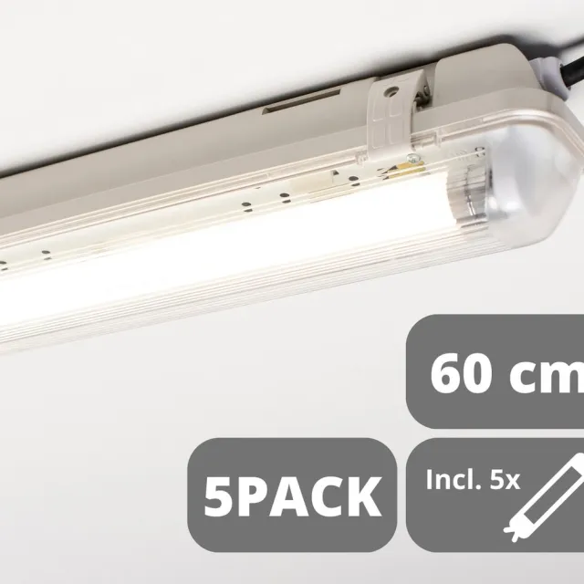 LED's Light EasyFix LED TL Verlichting set 60 cm - Indoor / outdoor - Voordeelverpakking - 4000K - IP65 - 5 stuks Wit