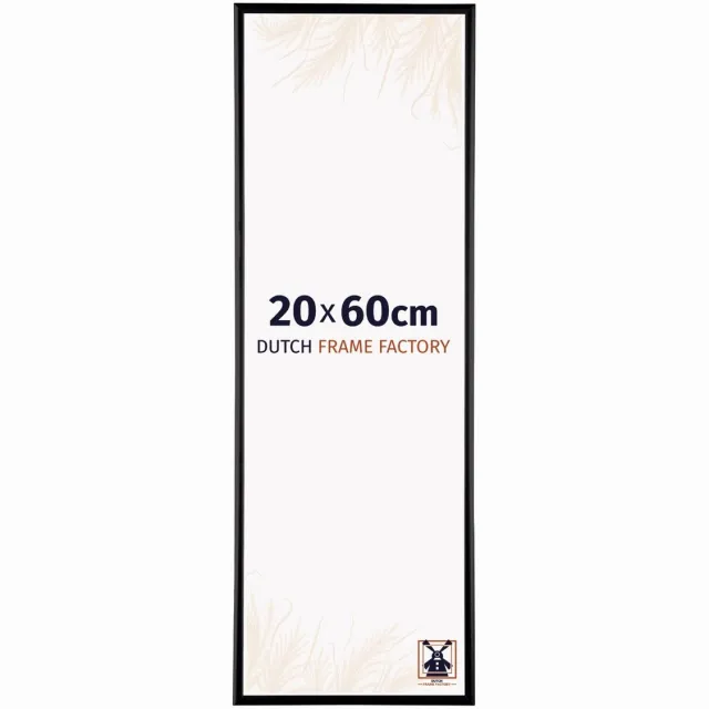 Dutch Frame Factory Fotolijst 20x60 cm - Aluminium - Zwart Hoogglans - Kampen