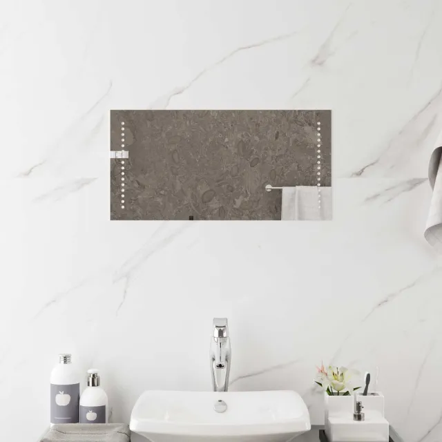 vidaXL LED Badkamer Spiegel Doorzichtig 60 x 30 cm gehard glas Transparent