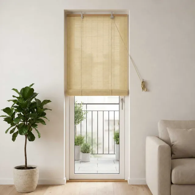 vidaXL Rolgordijn Naturel 50 x 220 cm Bamboe
