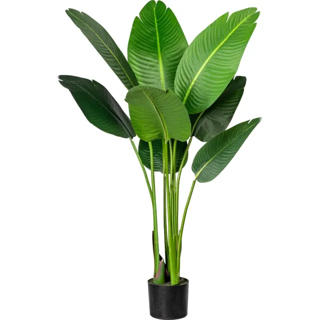 Kopu Kunstplant Strelitzia Nicolai 120 cm - Paradijsvogelplant 8 blad Groen