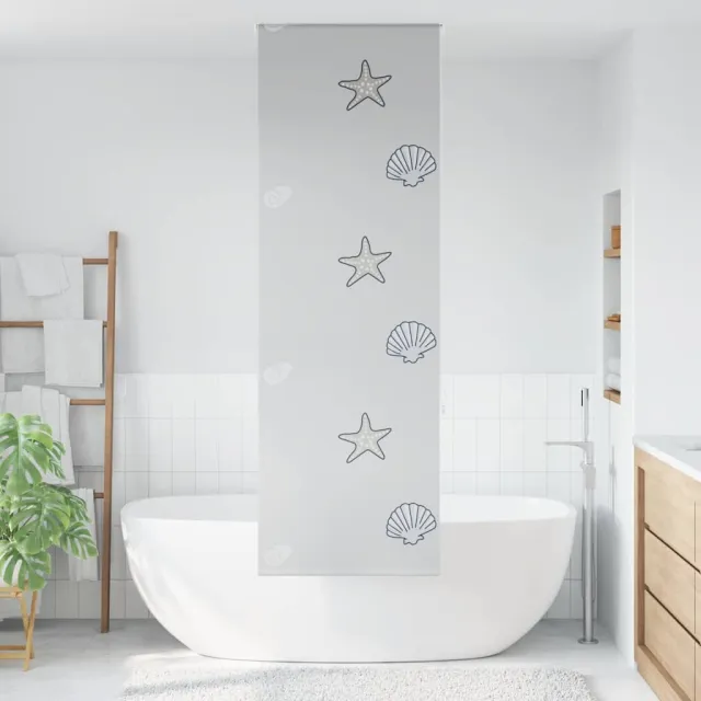 vidaXL Doucherolgordijn 60x240 cm stofbreedte 56 cm grijs