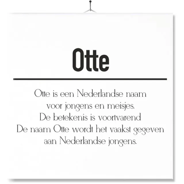 MC Living Tegel Met Opdruk | Betekenis | Kado | Cadeau | Met Naam - Otte Multi-Color