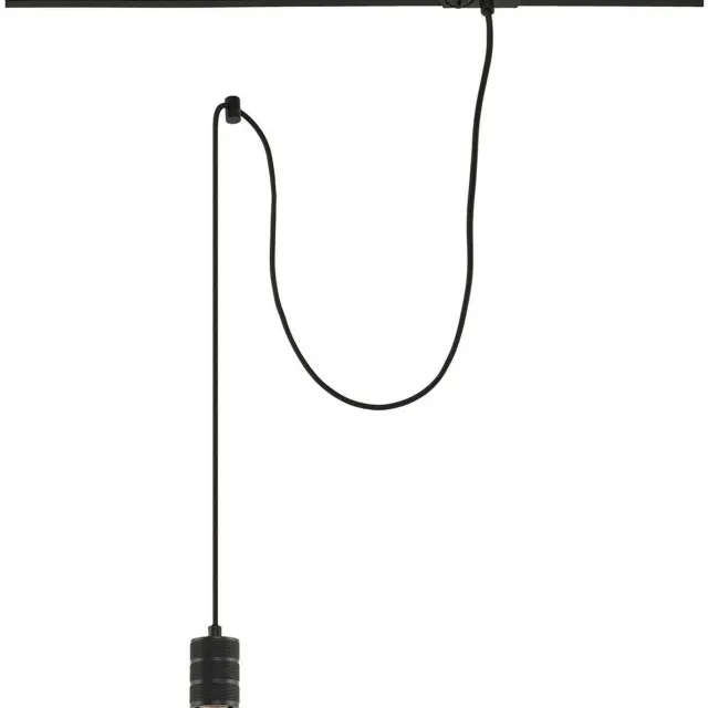 Lindby 1-fase railverlichting - 1licht - Aluminium - E27 - zwart