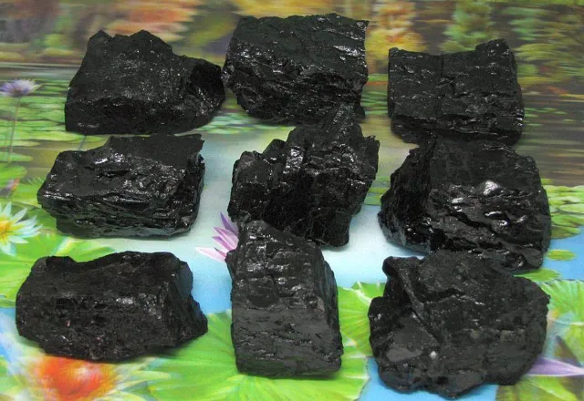 Alphasur Edel shungiet brokken XXL 100-110 gram (kwaliteit B) Zwart