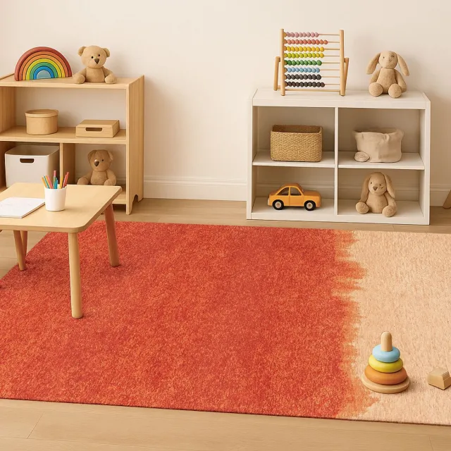 LOLA&MOI Binnen & Buiten Vloerkleed - 200 x 280 cm - Lola&Moi Storm Sienna Raid - Laagpolig Tapijt - Gerecycled PET - Made in Belgium - Circulair Goud