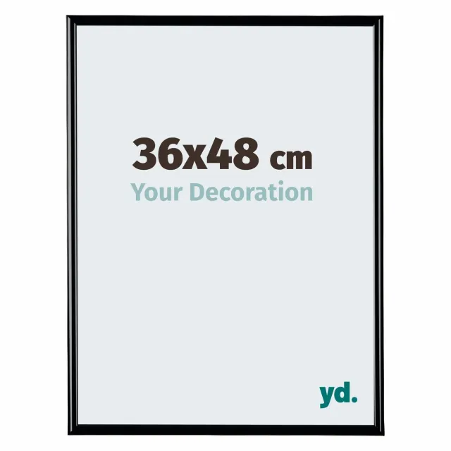 yd. Your Decoration - Fotolijst 36x48 cm - Kunststof - Zwart Hoogglans - Bordeaux