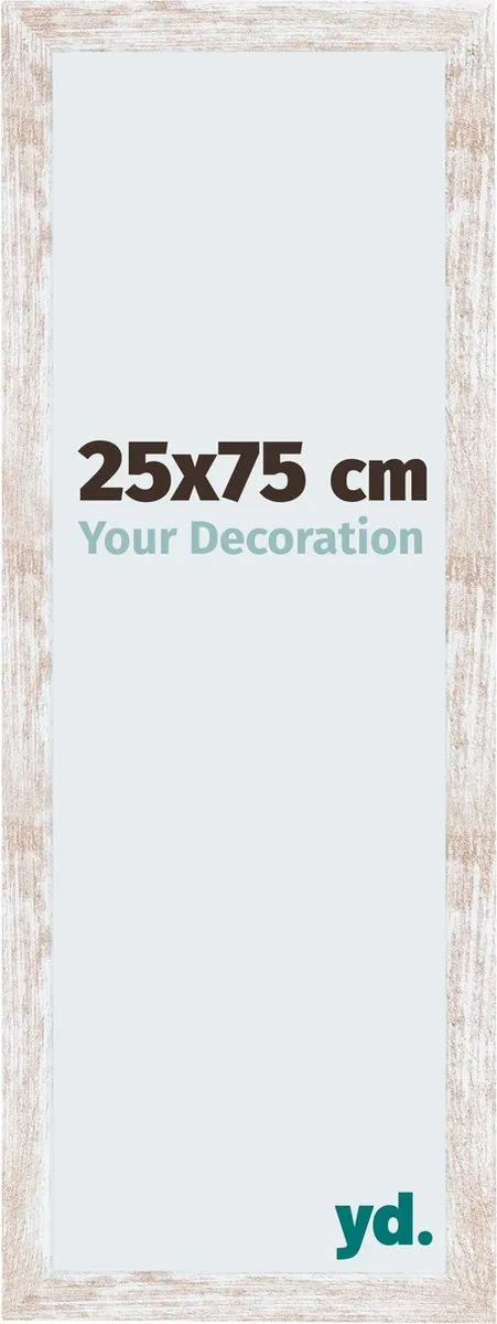 yd. Your Decoration - Fotolijst 25x75 cm - MDF - White Wash - Catania