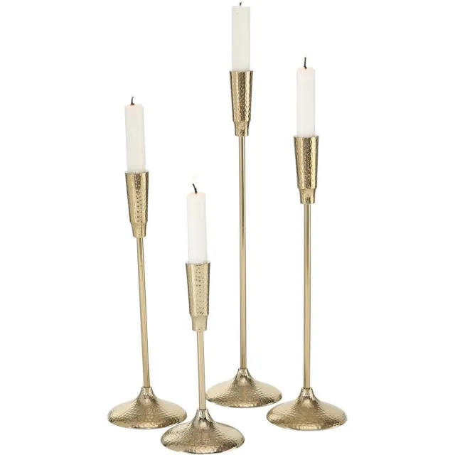 Boltze Kandelaar - 4 set - 41cm - Aluminium - Ø 10 cm - Goud