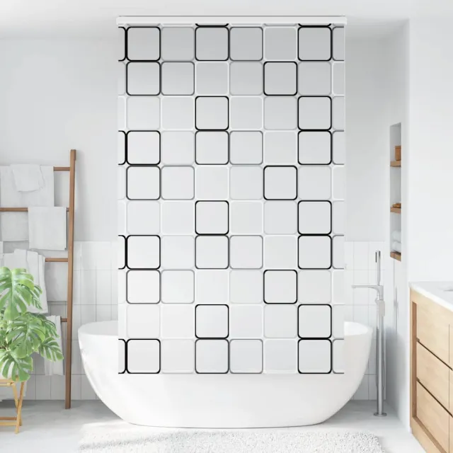 vidaXL Doucherolgordijn met cassette 130x240 cm stofbreedte 126 cm Meerkleurig