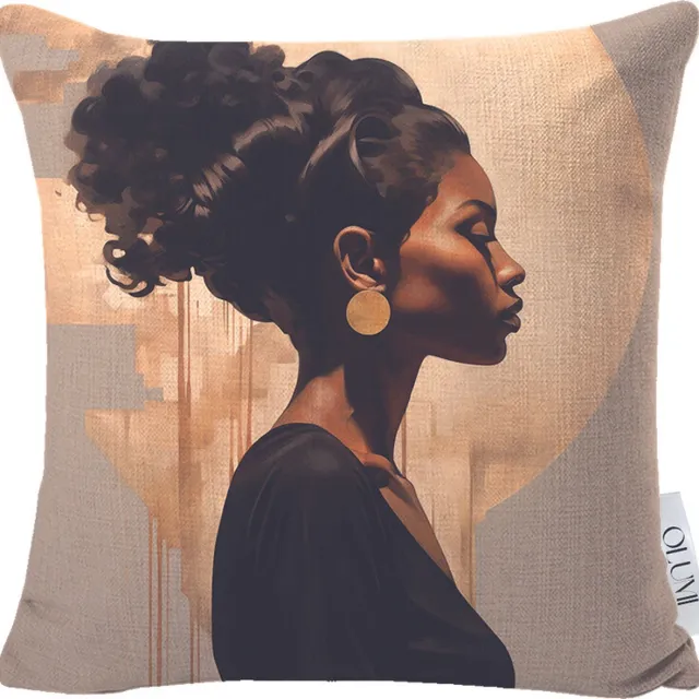 OLUMI Sierkussenhoes 45x45 cm – Linnen Look – Exclusief Binnenkussen – Decoratieve Kussenhoes – Woonkamer / Bank / Slaapkamer Goud