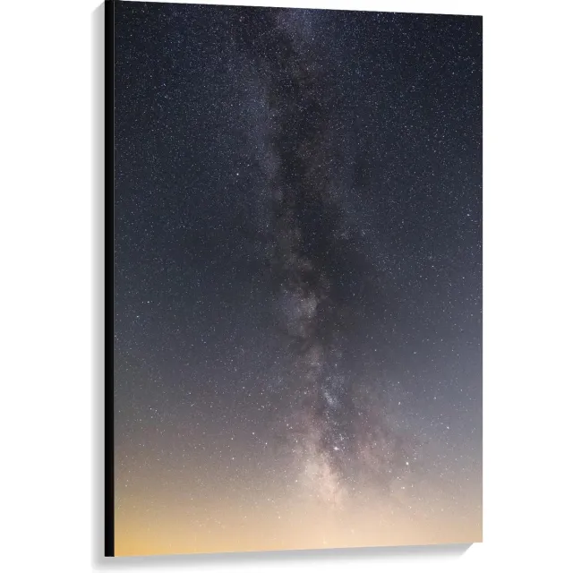 KuijsFotoprint Canvas - Mooie Sterrenhemel - 80x120cm Foto op Canvas Schilderij (Wanddecoratie op Canvas) Blauw
