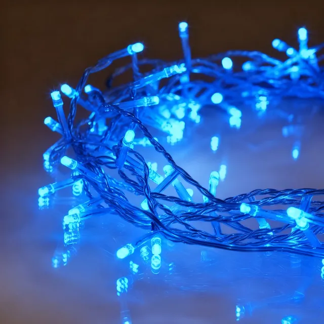 MUPOO Fairy Lights Led Lichtsnoer 30 Meter 300 LEDs - Blauw - Kerstverlichting Binnen & Buiten Met 6U/24U Timer, Memory Functie en 8 Lichtstanden - Energiezuinige Low Voltage Snoerverlichting Voor Tuin, Huis, Trouw, Kerst & Feest