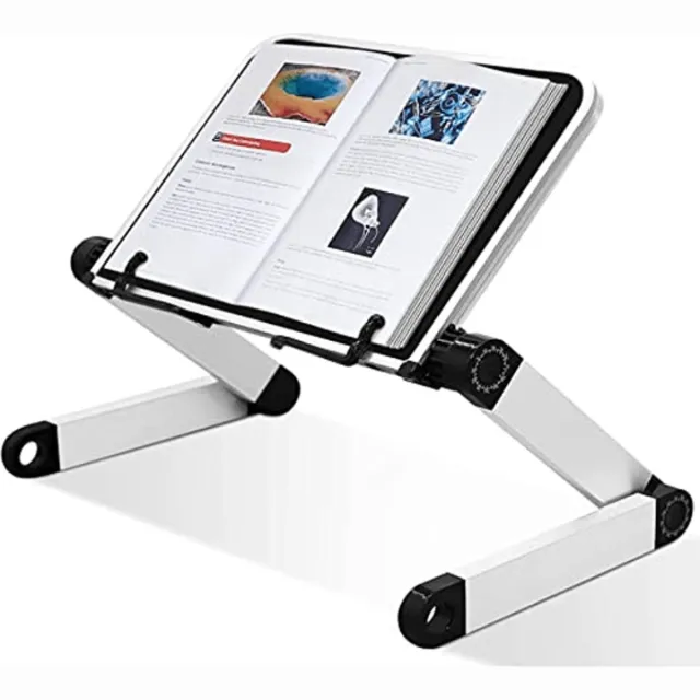 Bovista Boekensteun - Boekenstandaard - Boekenhouder - Kookboekstandaard - Muziekstandaard - Statief - Verstelbaar wit