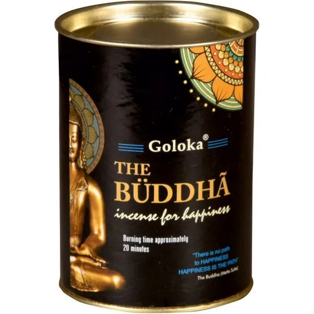 Goloka The Buddha BackFlow wierook Cones (6 x 24 cones) zwarte verpakking
