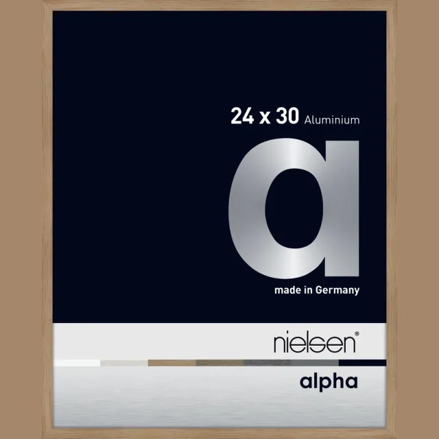 Nielsen Alpha Aluminium Fotolijst Oak 24x30cm lichteiken