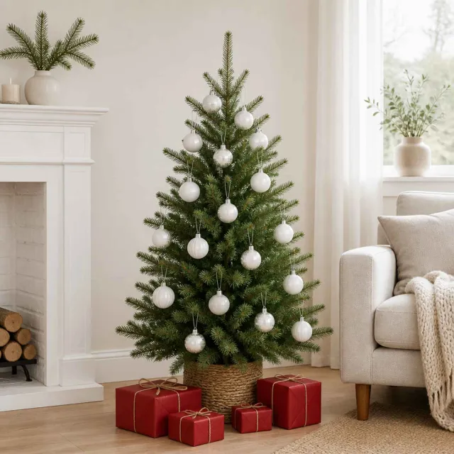 vidaXL Kerstballen set 100 st Wit 4 cm Polystyreen