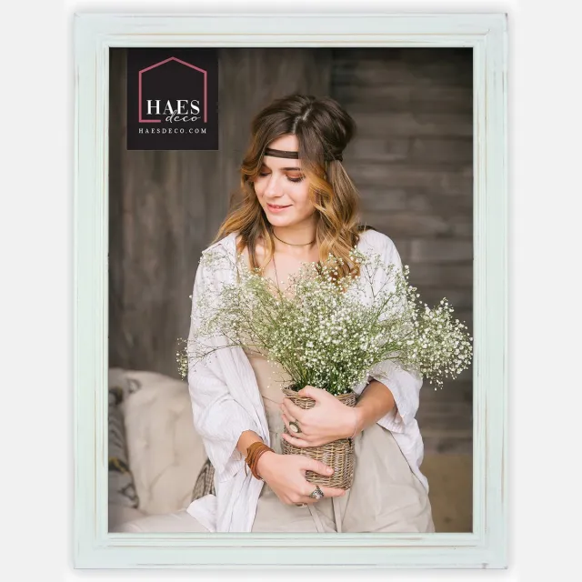 HAES deco Houten Fotolijst Nancy Vintage Wit voor 1 foto formaat 20x30 - SP10130