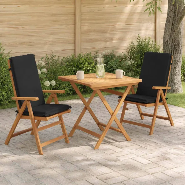 vidaXL Kussen voor stoel met hoge rug GEMERT 2 st 100% Polyester Zwart