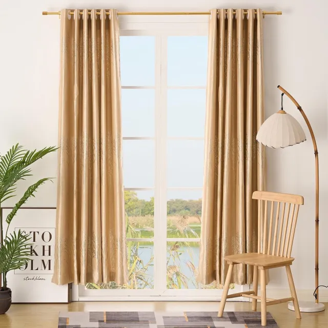Mrs. Jones Goud Uitschuifbare gordijnroede 76 cm tot 132 cm Verstelbare gordijnrail 30" tot 52" Inclusief stangen END CAP eindstukken 3 delige beugels hardware kits . multi-color
