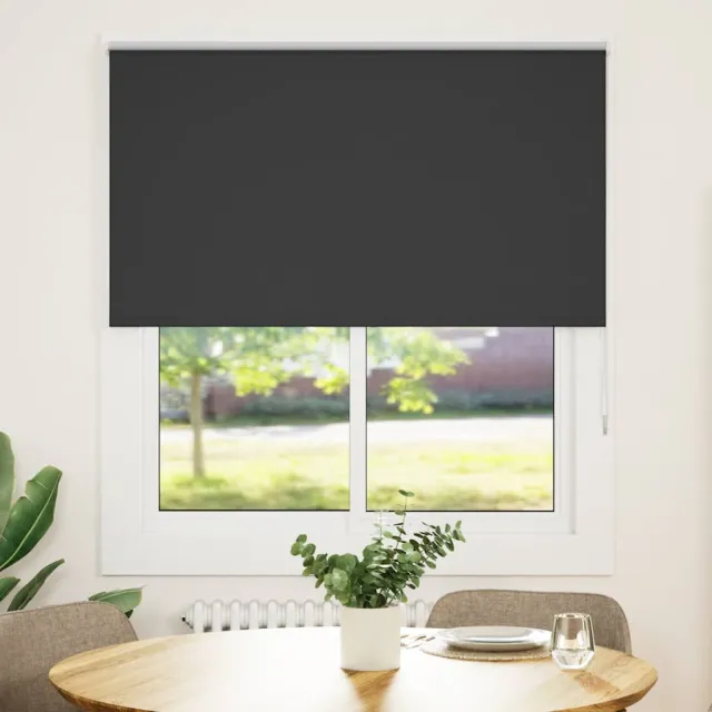 vidaXL Rolgordijn verduisterend 130x130 cm stofbreedte 126,6 cm zwart
