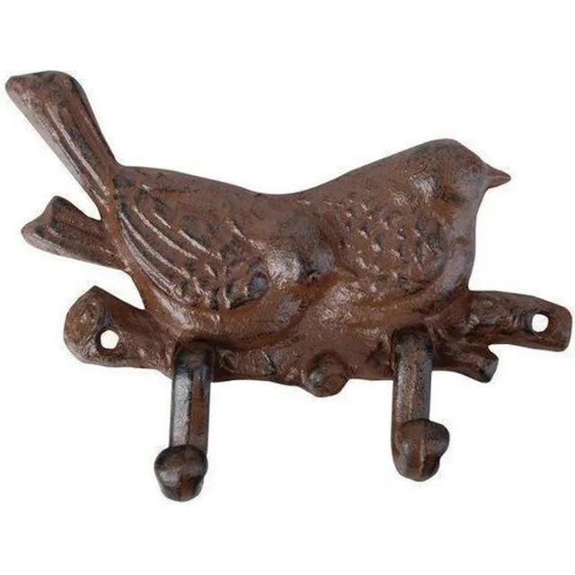 Esschert Design Dubbele haak vogels bruin