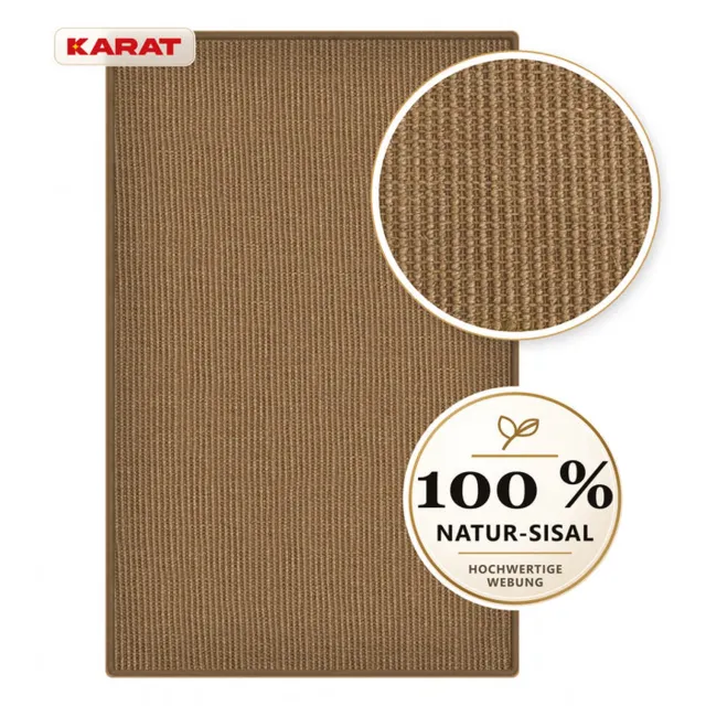 Floordirekt Goa Sisal Vloerkleed op Maat - 100% Sisal - Antislip Latexrug - Taupe - 80 x 100 cm