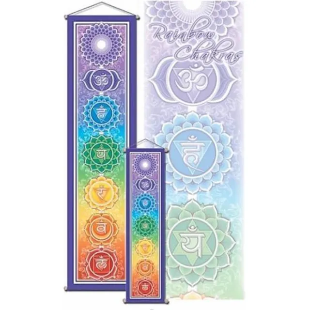Yogi & Yogini Meditation Chakra Banner (30 x 120 cm) Multi colour