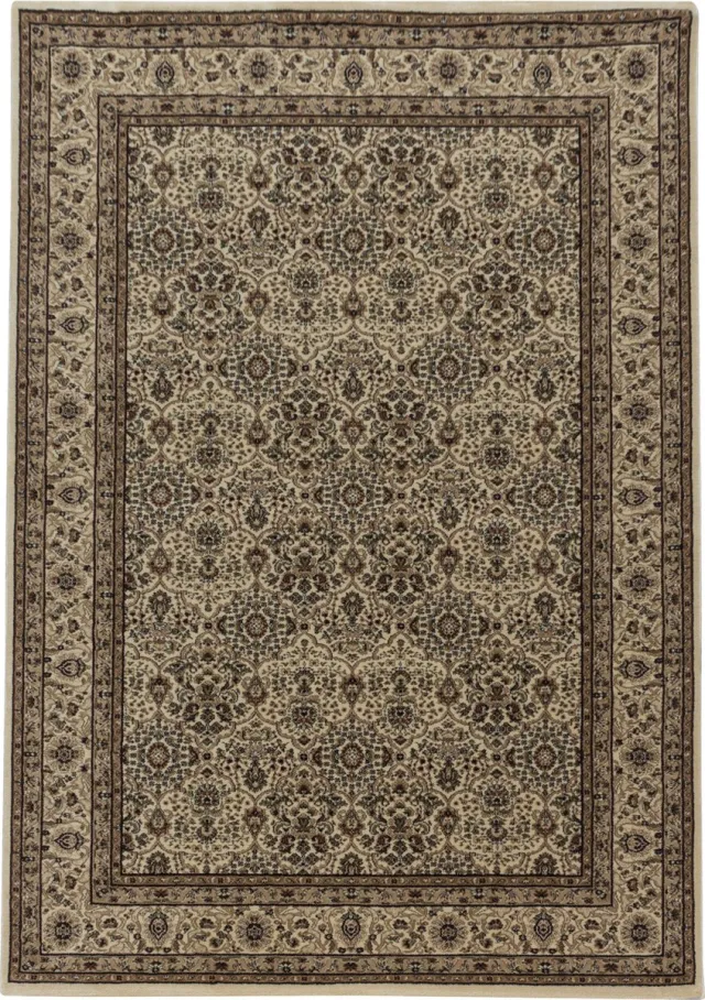Muratap Tabriz Oosters Klassiek Laagpolig Vloerkleed Beige- 120x170 CM