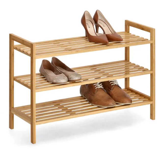 Zeller bamboe schoenenrek 3 etages present - Hout