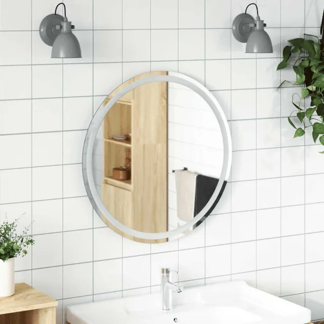 vidaXL Badkamerspiegel LED rond 70 cm Transparent