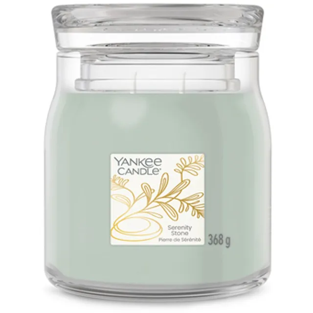 Yankee Candle Little Luxuries - Serenity Stone Medium Jar - tot 50 branduren Groen