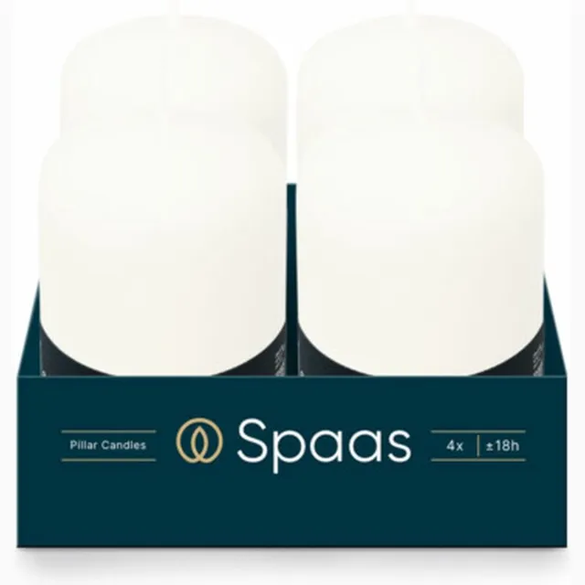 SPAAS Cilinderkaars Wit 50/80 mm ± 18 branduren