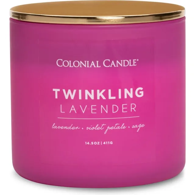 Colonial Candle Twinkeling Lavender - 70 branduren Roze