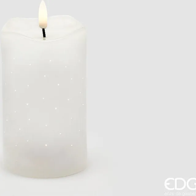 EDG - Enzo De Gasperi EDG Enzo de Gasperi - Ledkaars met sterretjes H12.5 Ivoorkleur (met timer)
