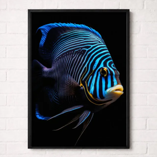 Kleurmedia Blauwe Keizersvis Poster - Onderwaterwereld Collectie - Dieren Posters - A2+ 43,2 x 61 cm