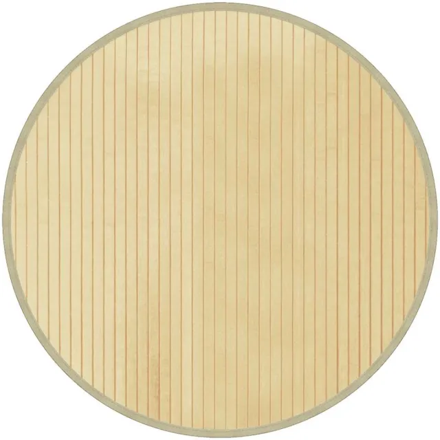 vidaXL Vloerkleed - rond - 60 - cm - bamboe - lichtnaturel