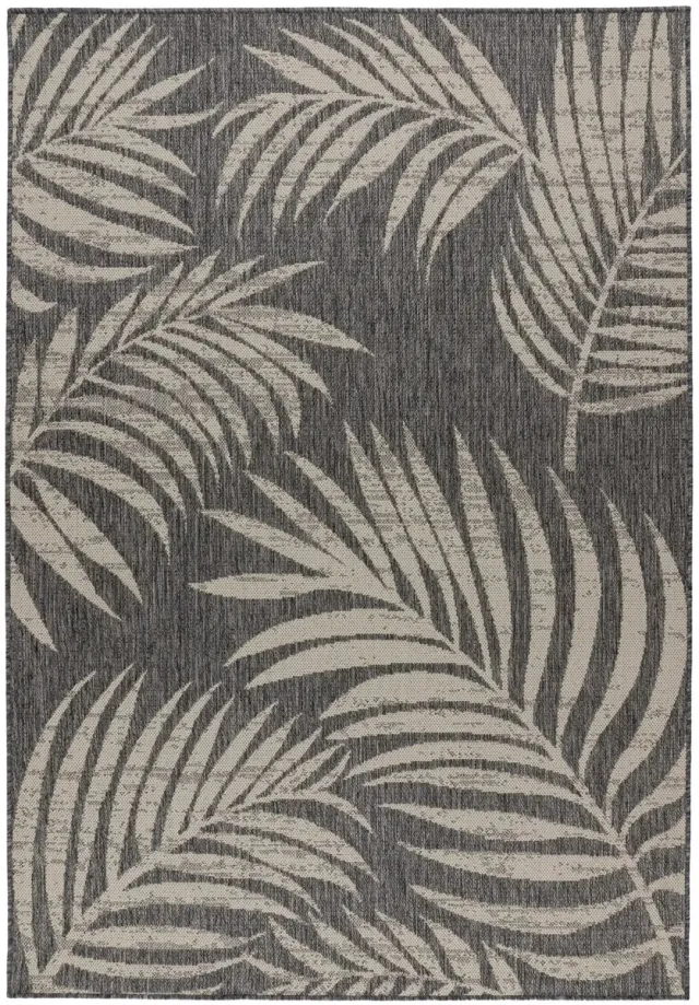 Dutch XXL Buitenkleed | Casa | Palmbladeren | Zilver | 60x110 cm | Buitentapijt | Tuintapijt