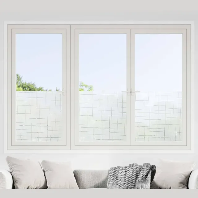 vidaXL Raamfolies 4 st mat sterrenpatroon PVC Transparent