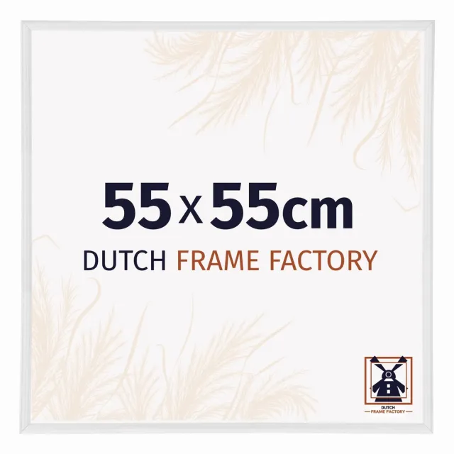 Dutch Frame Factory Fotolijst 55x55 cm - Kunststof - Wit Hoogglans - Angers