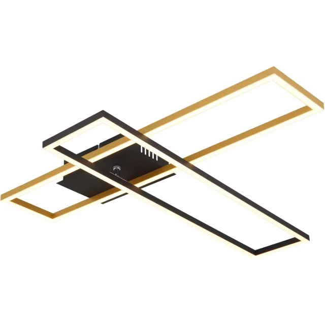Globo Plafonniere - zwart - DAKARI - metaal - LED - 67208-30G - Globo Bruin