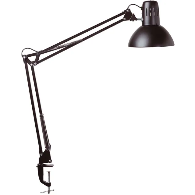 Maul MAULstudy Bureaulamp - Metaal - Zwart - E27 Fitting - Verstelbare Arm - Tafellamp met Klem