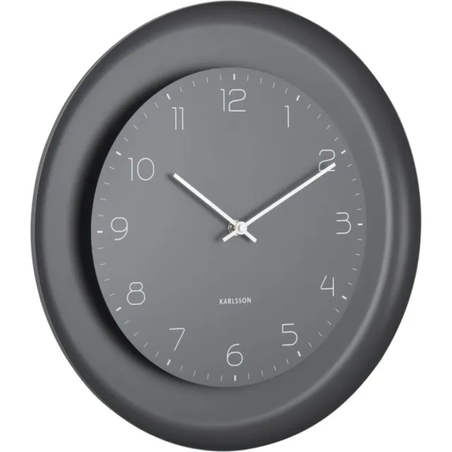Karlsson Wandklok Dual Disc - Grijs - Ø38cm - Wandklok Modern