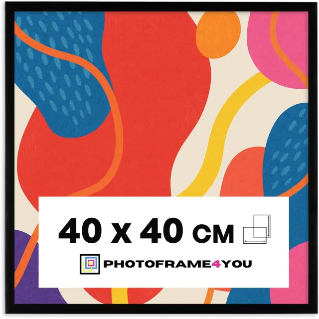 Photoframe4you Fotolijst 40x40 cm - Zwart Mat - Kunststof - Nancy