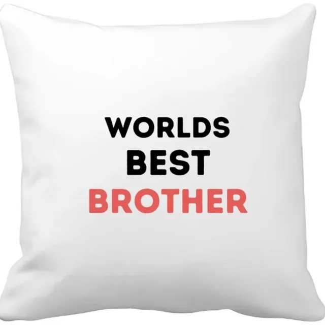 Akyol worlds best brother Kussen hoes - Broer - de beste broer - verjaardagscadeau - verjaardag - cadeau - cadeautje voor broer - broer artikelen - kado - geschenk - gift - 40 bij 40 cm Multicolor