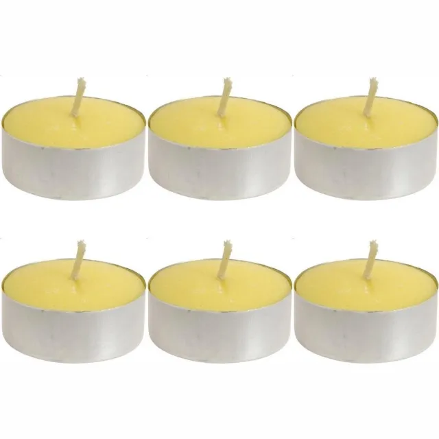 Decoris Citronella waxinelichtjes/theelichtjes - 18x - geel - citrusgeur - anti mug - geurkaars