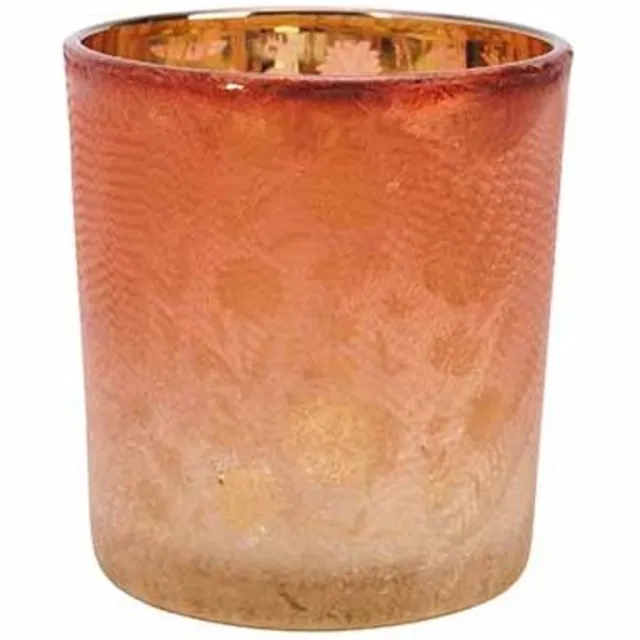 Cosy @ Home Theelichthouder Pumpkins Oranje 7x7xh8cm Glas
