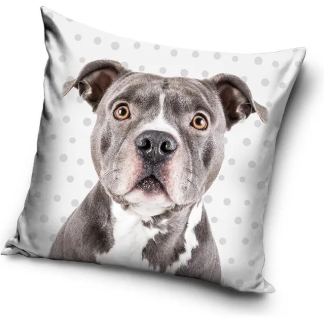 Carbotex Hond - Sierkussen Kussen 40 x 40 cm inclusief vulling grijs