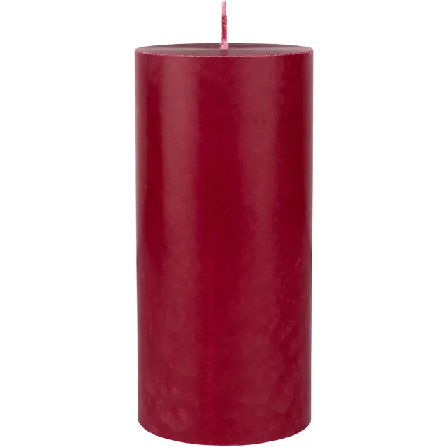 Duni Rood bordeaux cilinderkaarsen/stompkaarsen 15 x 7 cm 50 branduren - geurloze kaarsen