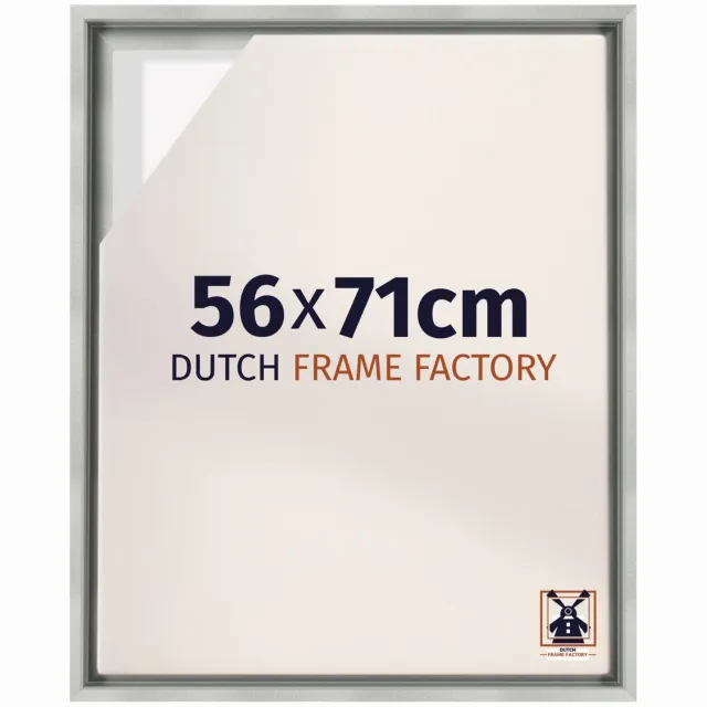 Dutch Frame Factory Baklijst 56x71 cm - Zilver Mat - Geschikt voor Canvasdoek - MDF Baklijst Lausanne